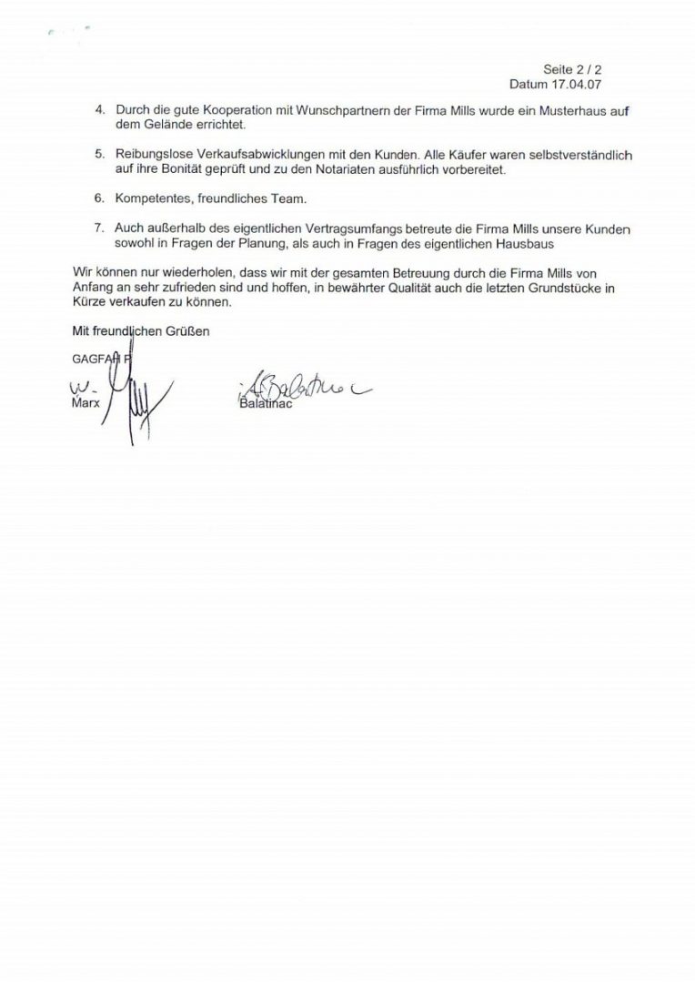 GAGFAH Schreiben Bestätigung hervorragend Zusammenarbeit mit Mills Immobilien Teil2 GAGFAH Schreiben Bestätigung hervorragend Zusammenarbeit mit Mills Immobilien Teil2